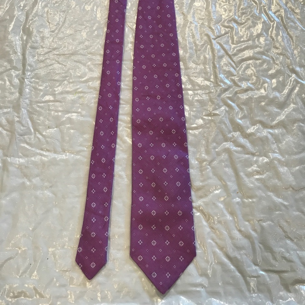 CAROLINA HERRERA. Purple Linen Tie - Picture 1 of 4